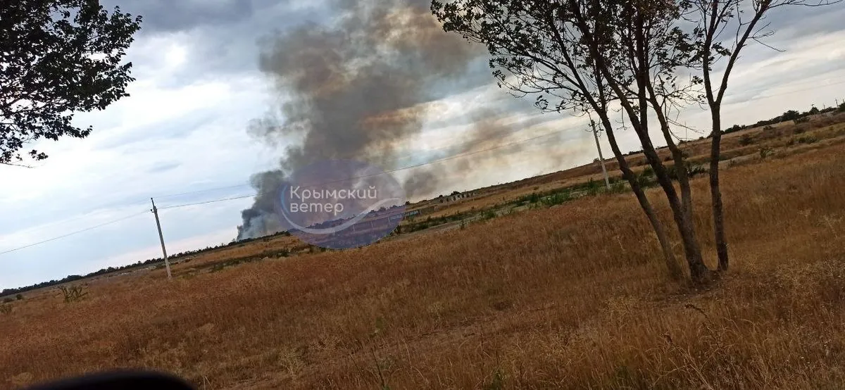 A fire broke out at an airfield in occupied Crimea - media