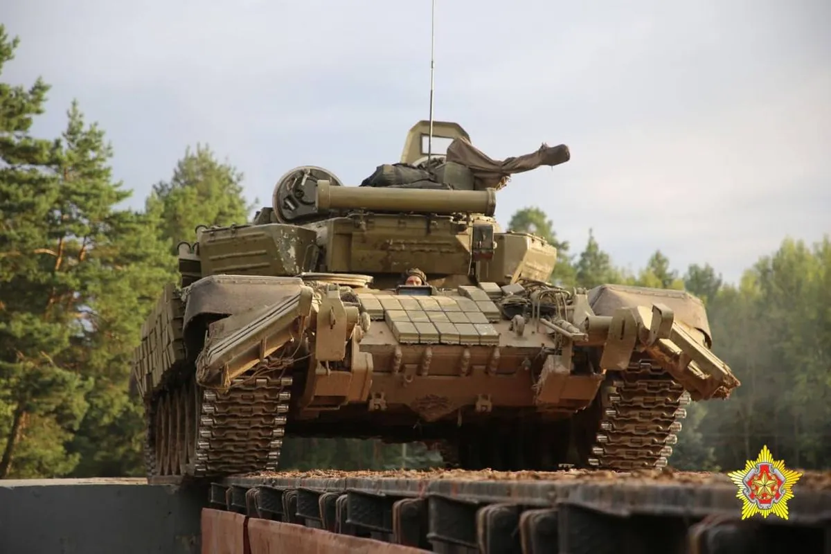 The Ministry of Defense of Belarus said that they are transferring tanks to the border with Ukraine