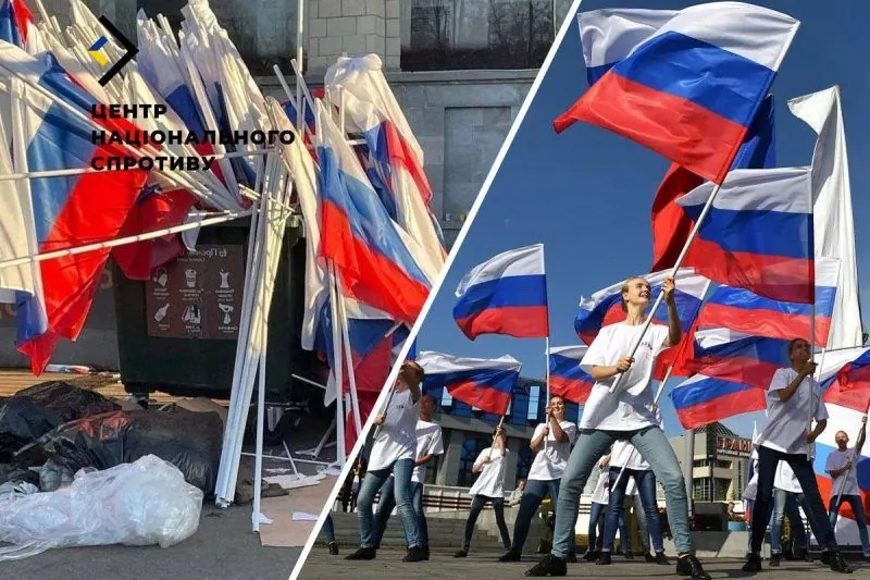 Occupants bring touring musicians from Russia to the TOT on the day of the "flag day" celebration