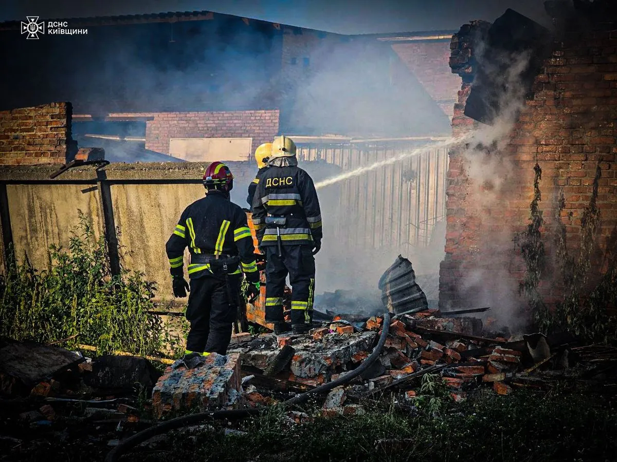 Fire extinguished at fireworks warehouse in Bila Tserkva: one person injured