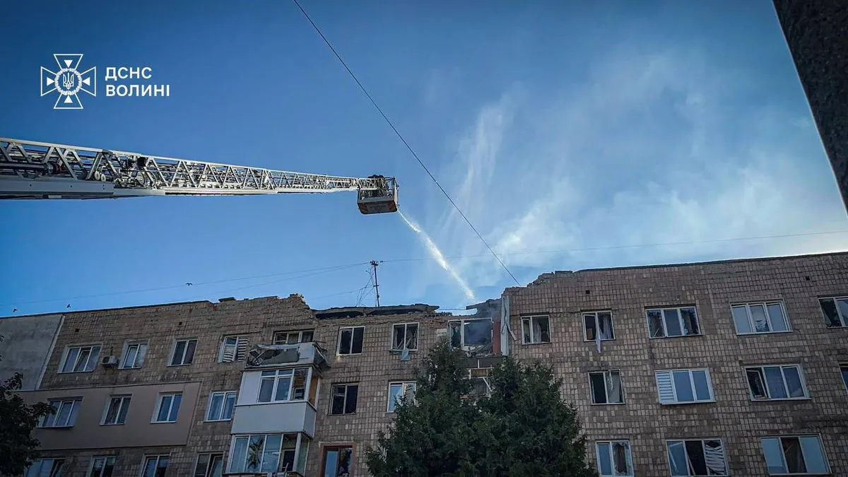 Lutsk: rescuers eliminated the consequences of an enemy attack, showed photos