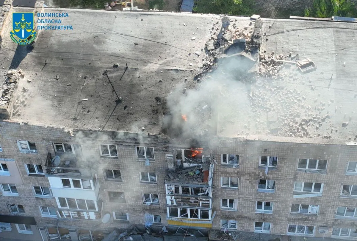 russian-attack-on-lutsk-prosecutors-office-confirms-damage-to-critical-infrastructure-facility