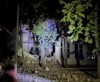 Enemy troops carry out an air strike on a university in Sumy