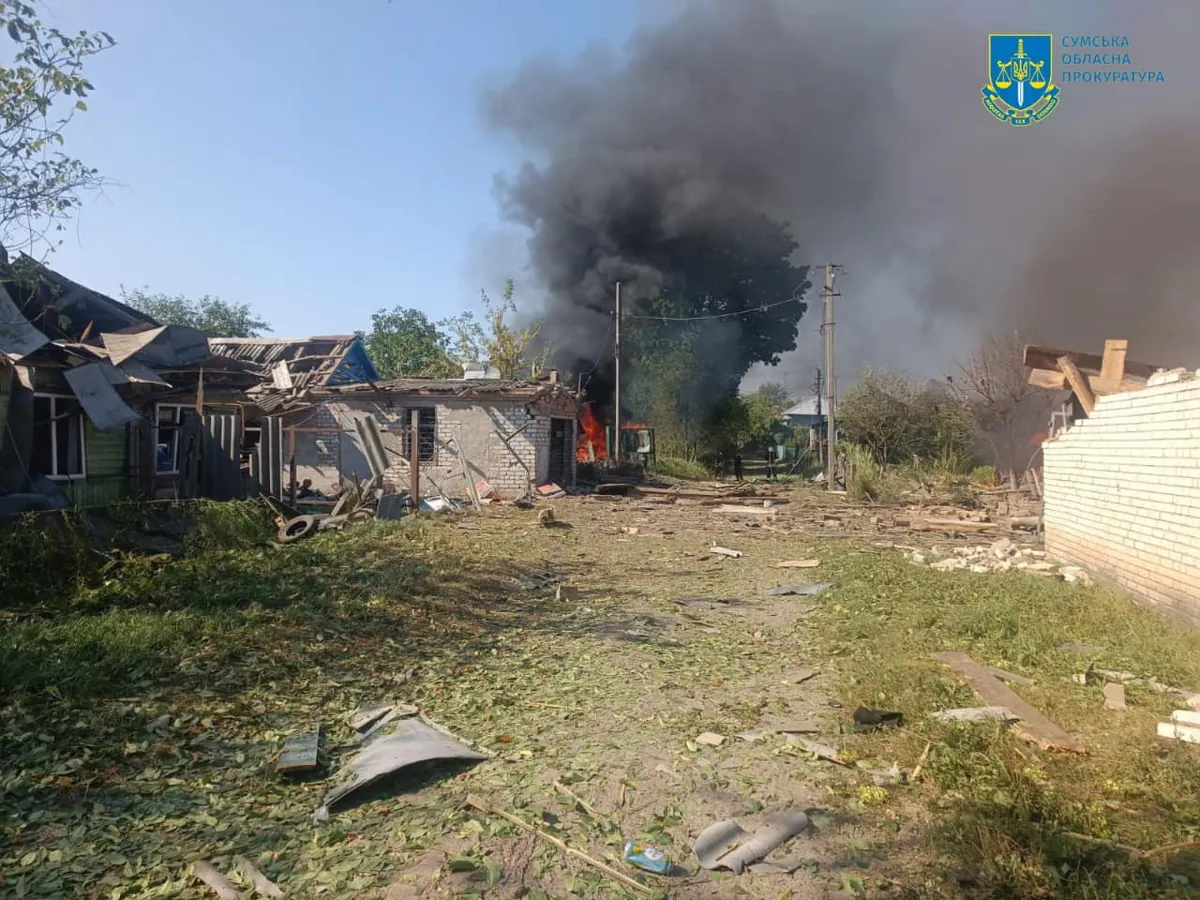 Russian troops drop bomb on Yampil: 4 civilians wounded