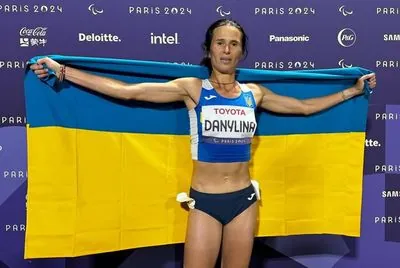 Ukraine's Danylina wins silver in the 1500 meters at the 2024 Paralympics