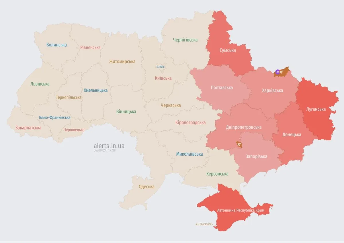 У Харківській області сили ППО працюють по розвідувальному безпілотнику