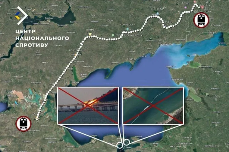 Окупанти шукають баржі, щоб замінити залізничні пороми - Спротив