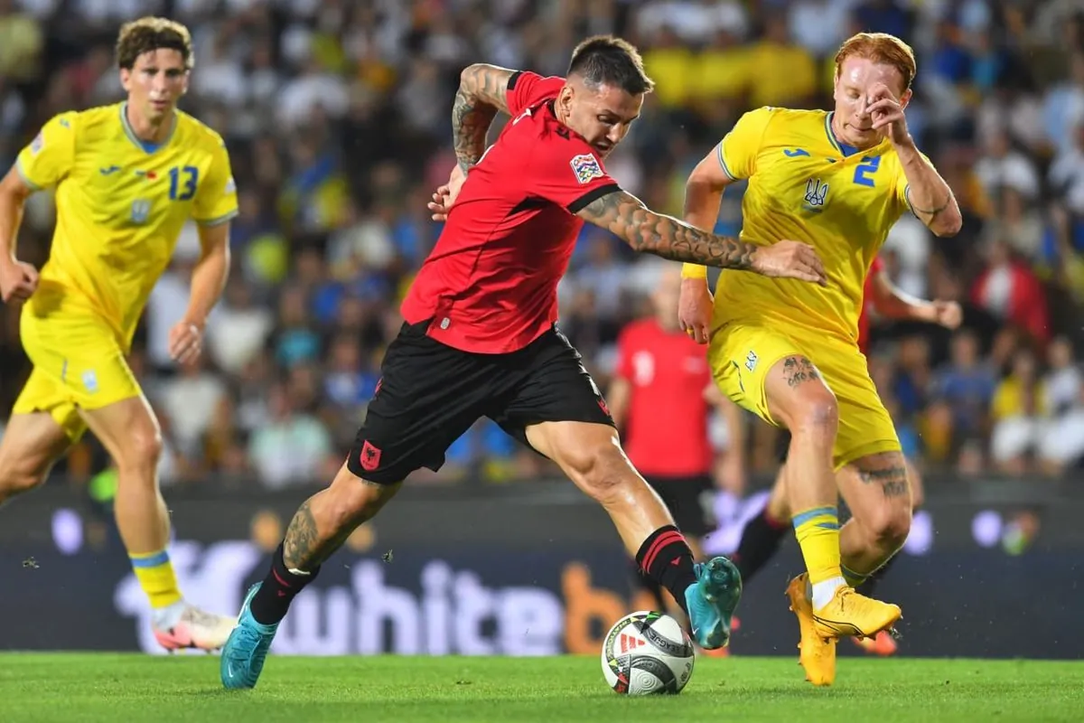 Ukraine's national team loses to Albania in the first match of the 2024/25 Nations League