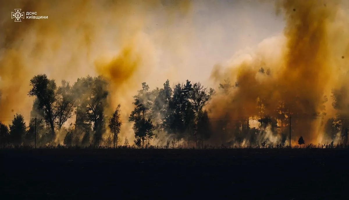 На Київщині вогнеборці врятували від пожежі ціле село