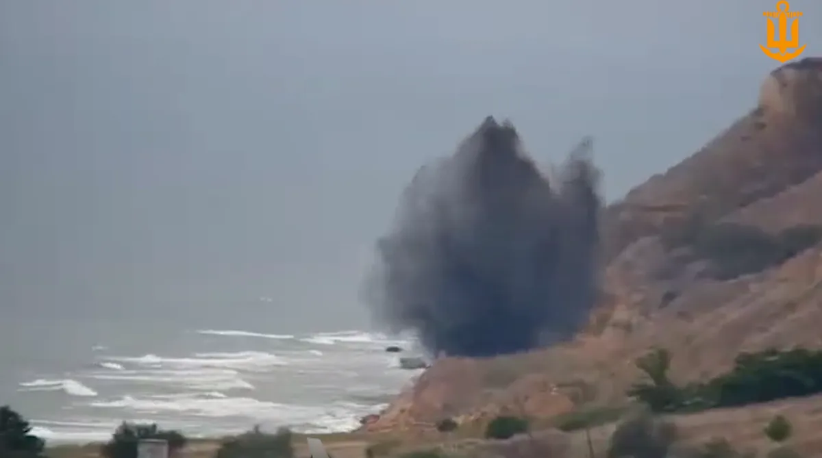 Another sea mine destroyed on the coast of Odesa region