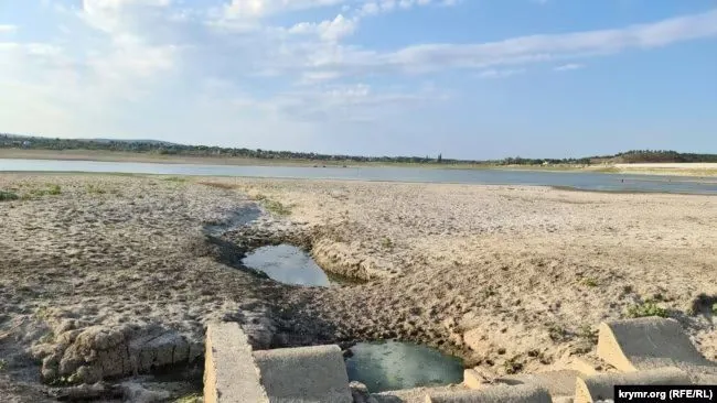 Taigan Reservoir is almost completely dry in occupied Crimea