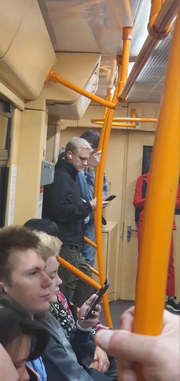 The media spotted Shabunin, who allegedly serves as a combat medic, in the capital's subway