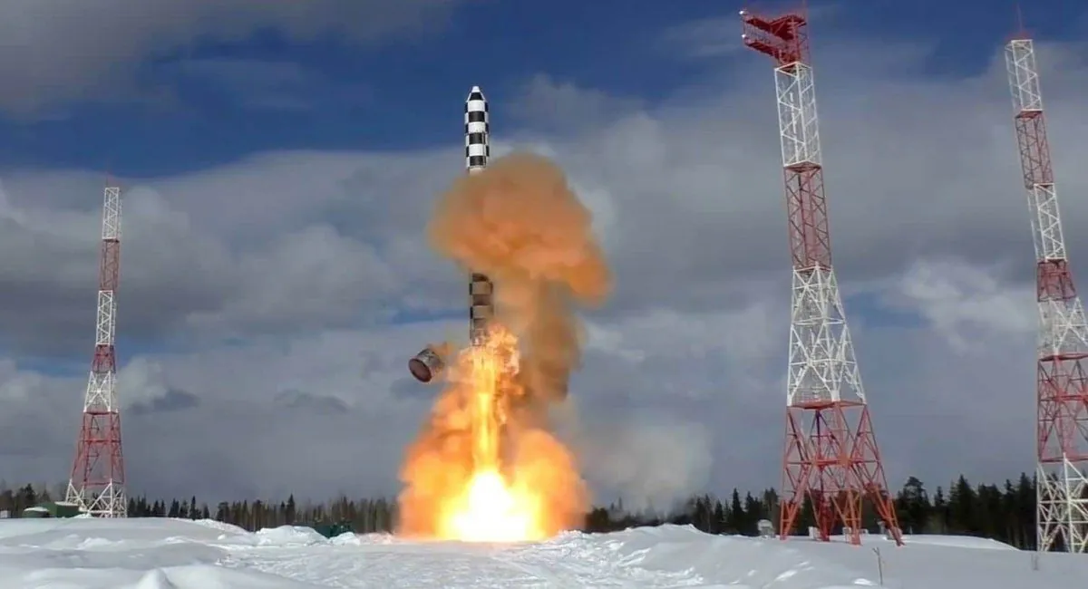 Huge crater and fire: sarmat rocket test fails at Russian cosmodrome