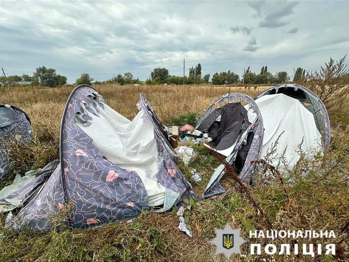 Packages of medicines found in a vacant lot near Kyiv