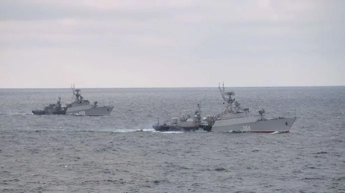 There are two enemy missile carriers with a total salvo of up to 8 missiles in the Black Sea