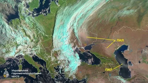 Dust storm from the Caspian Sea moves to Ukraine, situation will remain preliminary until Friday - Ukrhydrometeorology Center