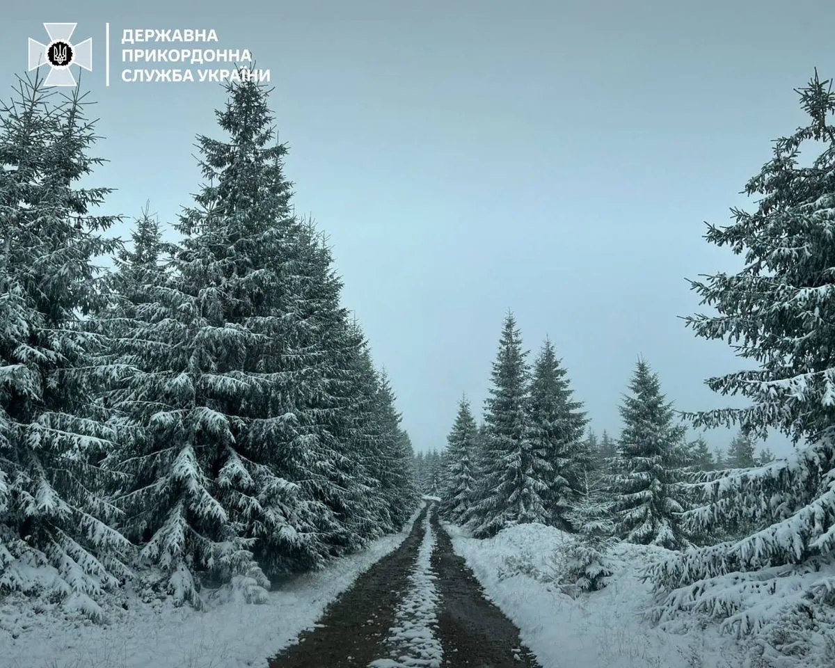 “Winter has crossed the border with Romania": SBGS showed photos of the snow-covered border