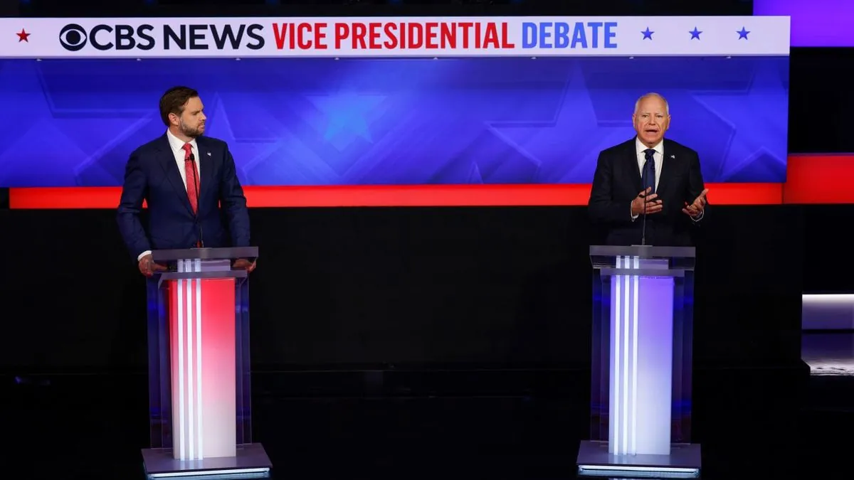 Vance and Walz exchange accusations during the debate of the US vice presidential candidates