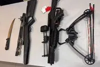 Crossbow, rifle and knife: Kharkiv resident tried to smuggle weapons into Ukraine in a bus