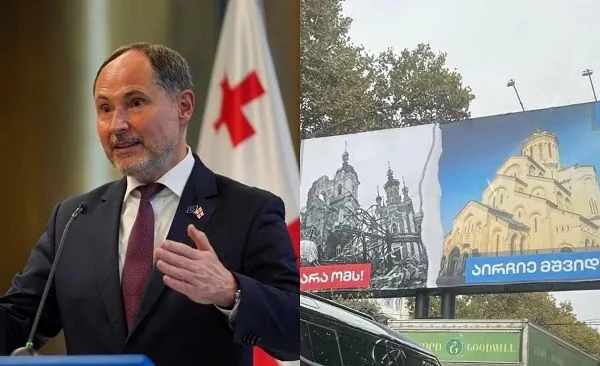 shameful-and-disgusting-eu-ambassador-condemns-georgian-dream-election-posters-with-photos-of-destroyed-ukrainian-cities