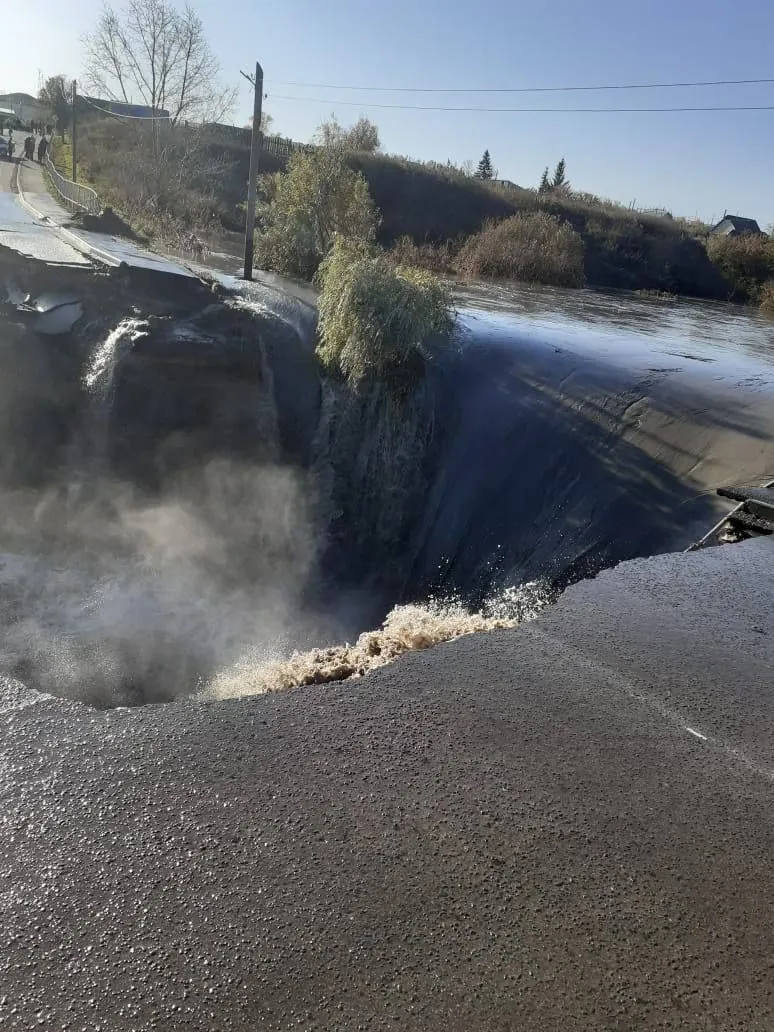 A dam burst in Russia's Altai region