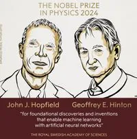 The Nobel Prize in Physics was awarded to scientists Hopfield and Hinton for their inventions in the field of neural network machine learning