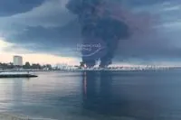 Day three: new footage of the fire at the oil depot in Feodosia after the hit