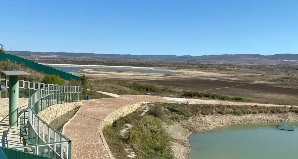 Taigan reservoir in occupied Crimea continues to dry up due to drought - media