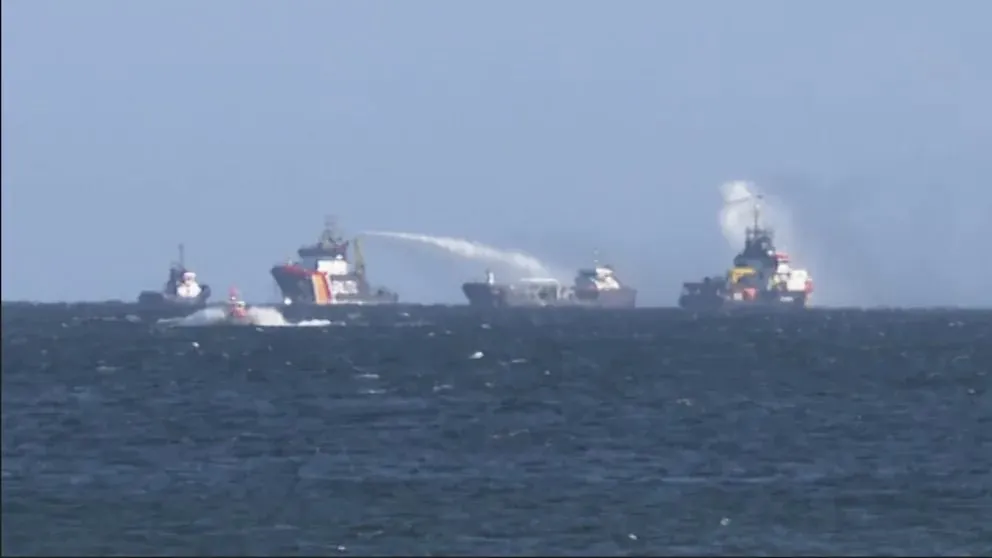 Oil tanker catches fire in the Baltic Sea, crew evacuated