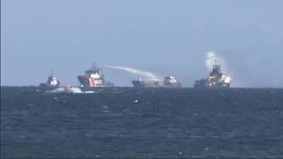 Oil tanker catches fire in the Baltic Sea, crew evacuated