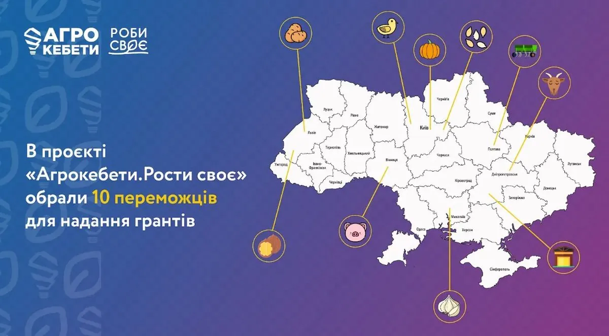 В проєкті «Агрокебети.Рости своє» обрали 10 переможців для надання грантів: 7/10 проєктів в категорії ветерани війни або члени сімей ветеранів