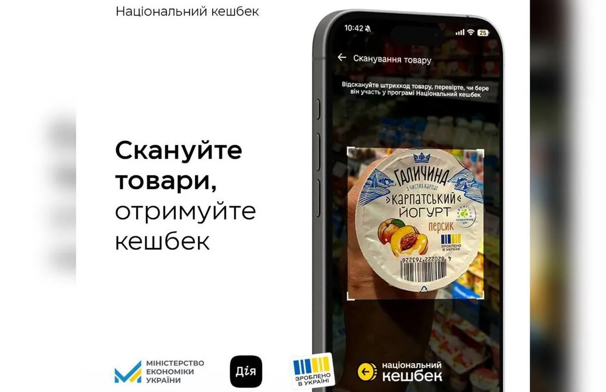 У "Дії" можна перевірити товар на участь в програмі "Національний кешбек"