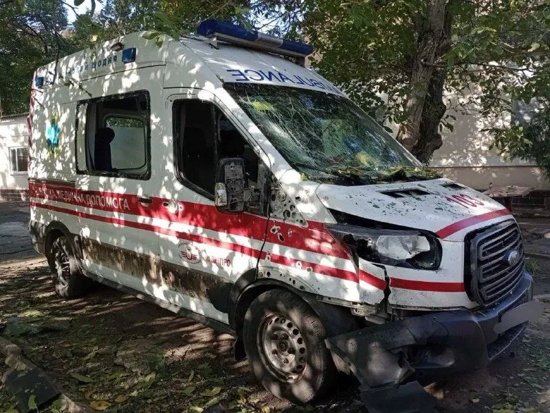 Russians attack an ambulance in Kherson region