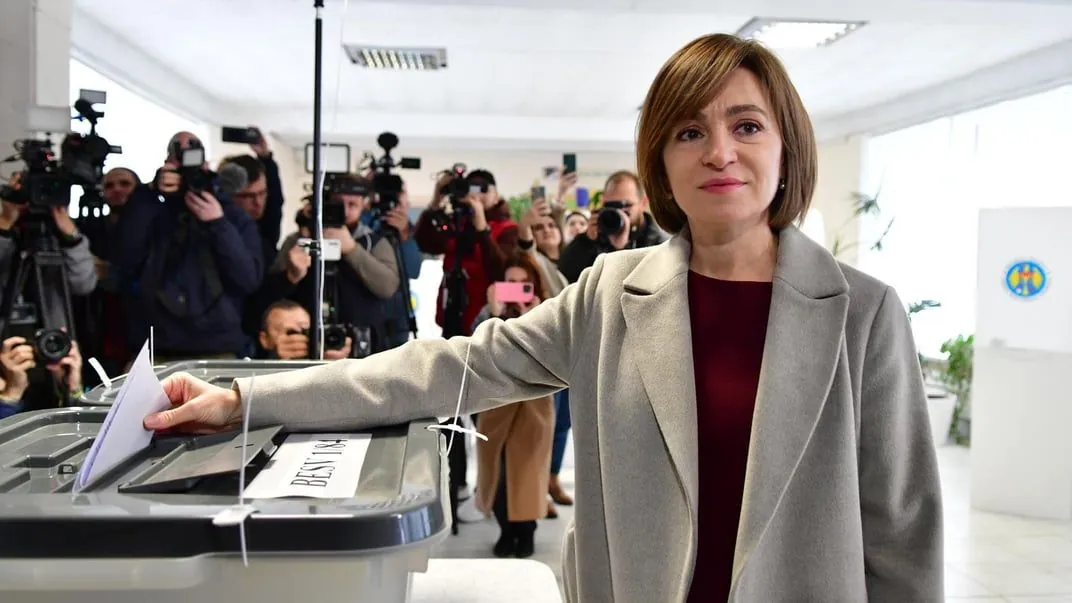 Maia Sandu leads in Moldova's presidential election