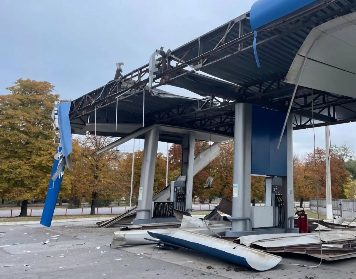 Damaged gas station, poultry farm and car wash: occupants attacked Nikopol district about 30 times