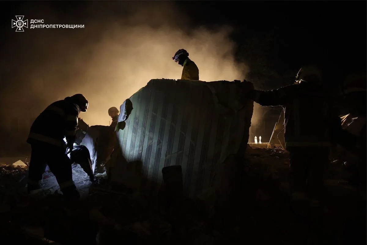 Rescue work completed in Dnipro after destruction of residential building