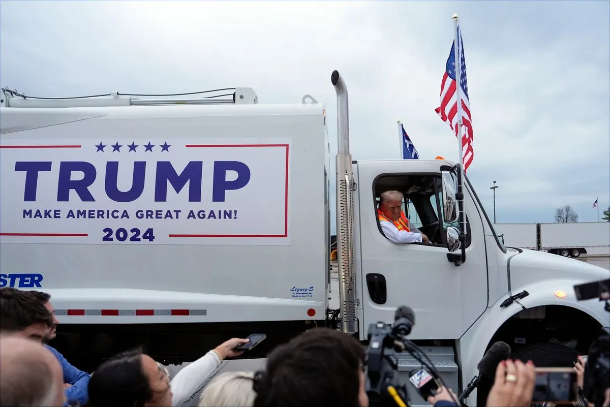 Donald Trump held a campaign rally in a garbage truck