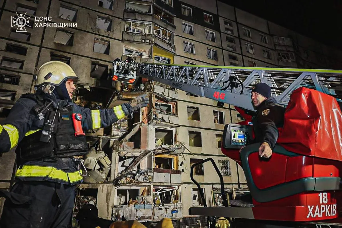 Teenager's body found under rubble of high-rise building in Kharkiv after night attack