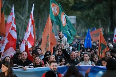 In Georgia, opposition prepares tents for large-scale rally against election fraud