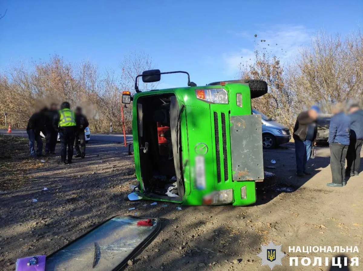 In Kyiv region, a car collided with a garbage truck: one person was injured