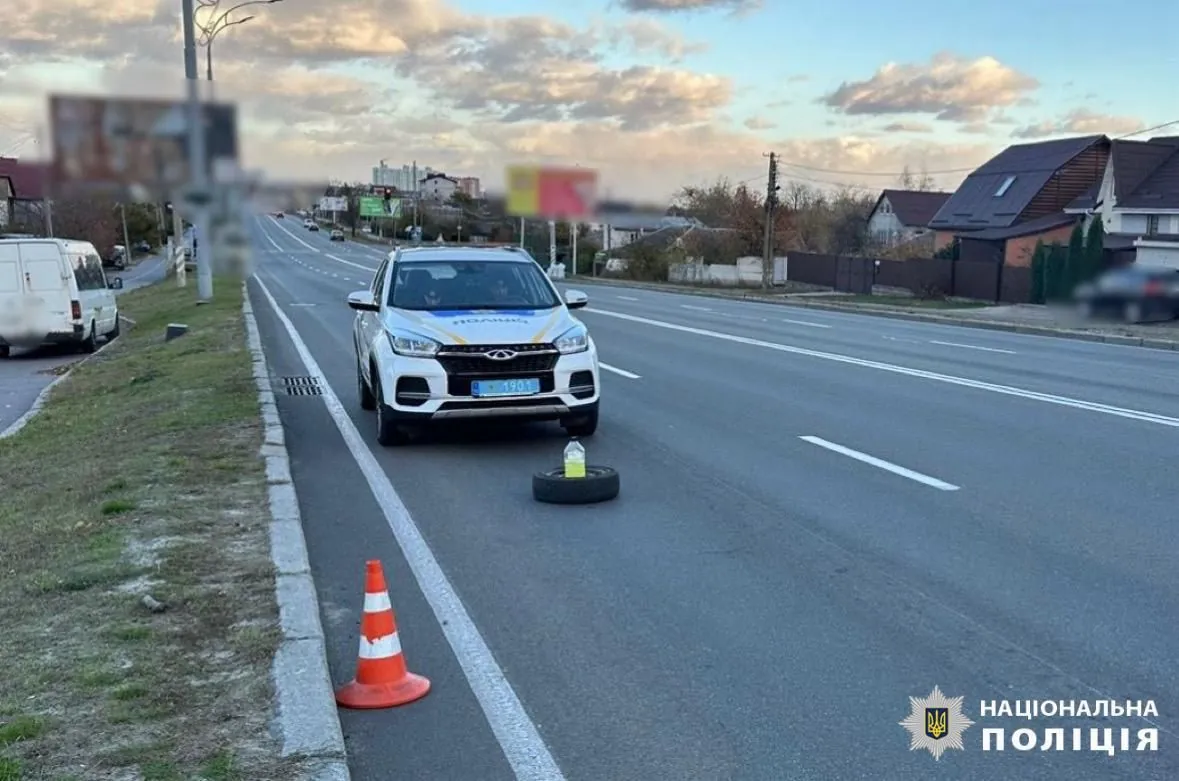 In Brovary a wheel broke off a trailer and hit a 4-year-old girl