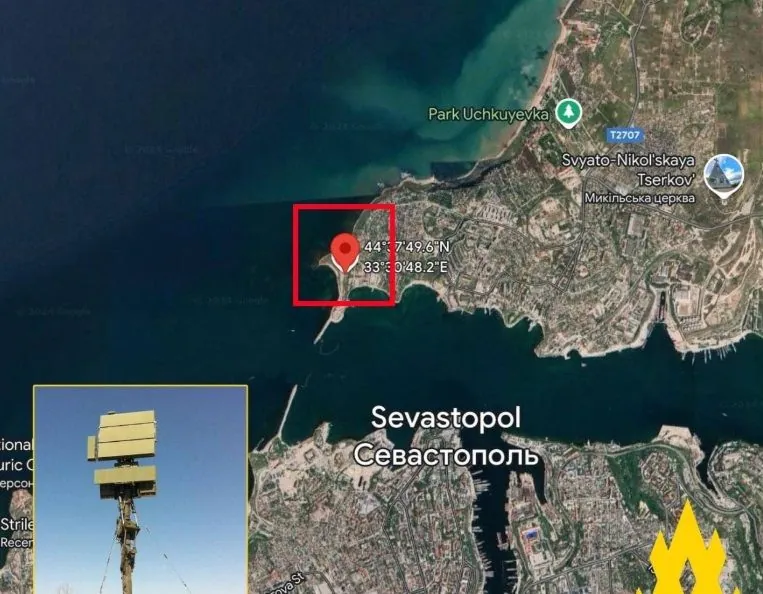 All-round radar discovered by ATES agents in a bay near occupied Sevastopol