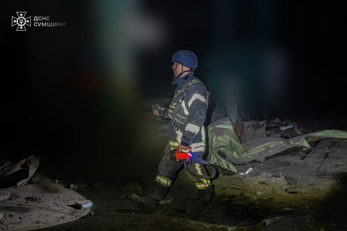 Woman pulled out of rubble in Sumy region after air strike on Krasnopilska community