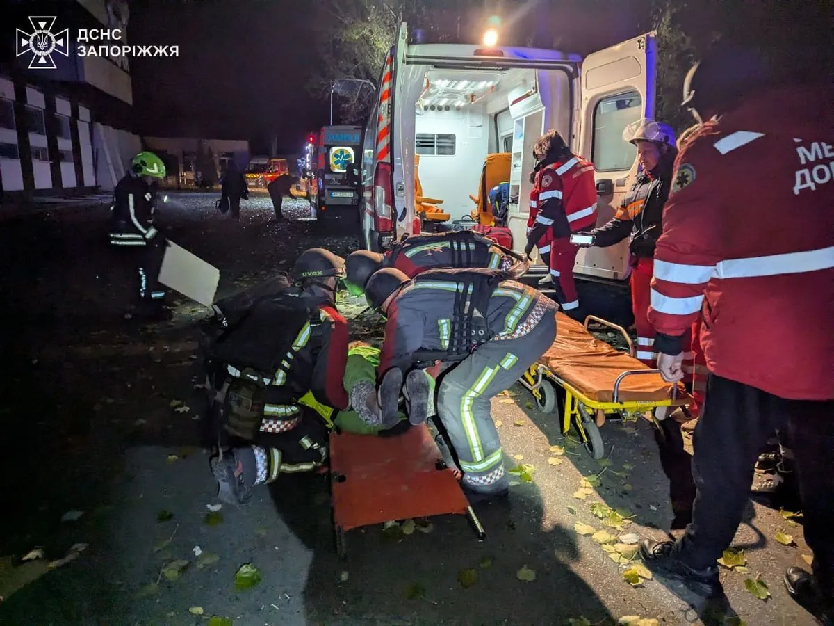 The number of victims of Russia's night attack on Zaporizhzhia has increased: four children are in hospital