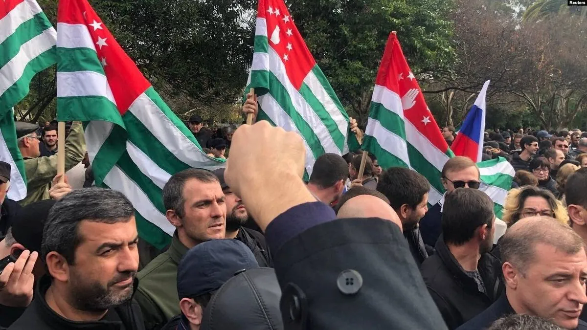 Protests in Abkhazia over deal with Russia: Abkhaz leader Bzhania says he is ready to step down