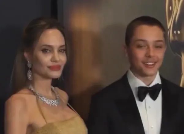 Angelina Jolie's son struck a chord with Brad Pitt at the Governors Awards