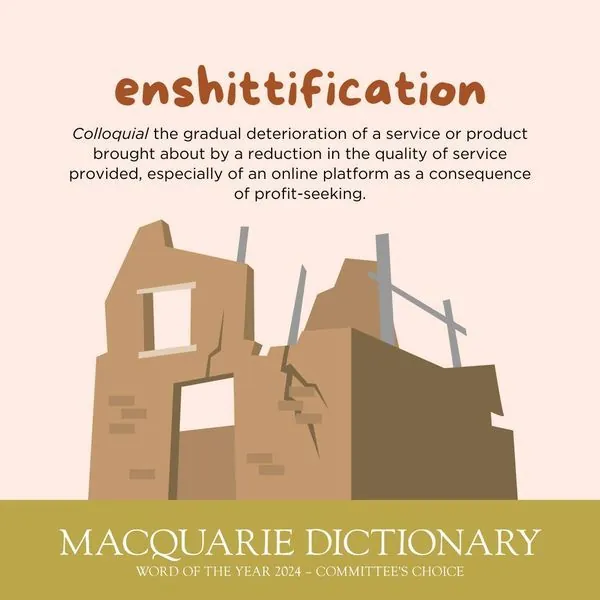 “What many of us feel": Macquarie Dictionary recognizes ‘enshittification’ as the word of the year