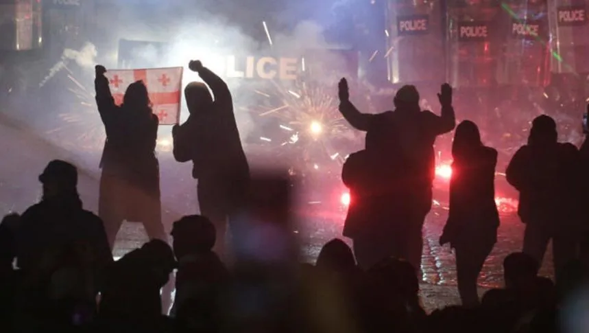 Demonstrations in Georgia, interior ministry data: 34 protesters detained in Tbilisi, 12 injured among police officers