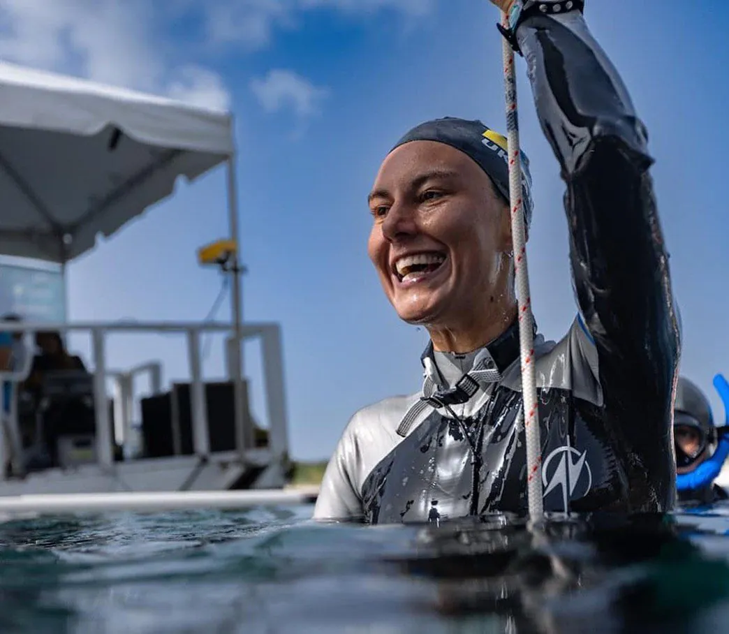 Ukrainian freediver sets a new world record at a depth of 84 meters