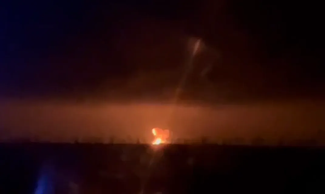 SBU drones destroy Russian ammunition depot in Donetsk region: video shown